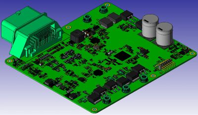 3D CAD image of the Automotive Controller