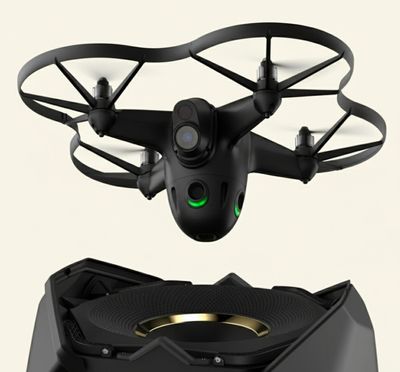 AI-Powered Drone returning for a recharge in it's secure docking station. Craftsman & Blacksmith