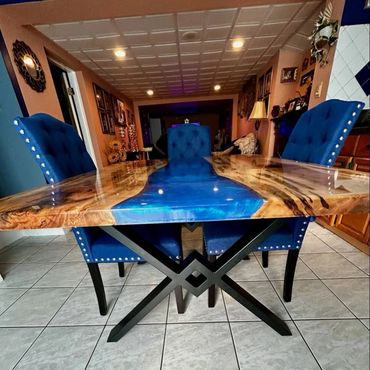 Double V Diamond Metal Table Legs