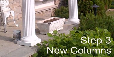 rotted column base new concrete required installation Toronto Vaughan Burlington Oakville GTA Column