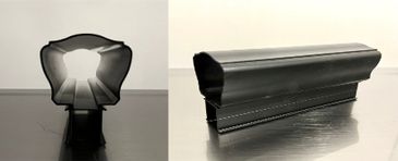 Zenith Aluminum Porch Railing for installation showing black colour and shape of handrail