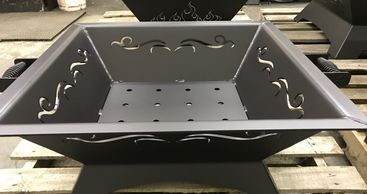 24” square fire pit