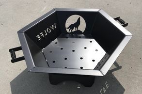 30” 6-sided fire pit