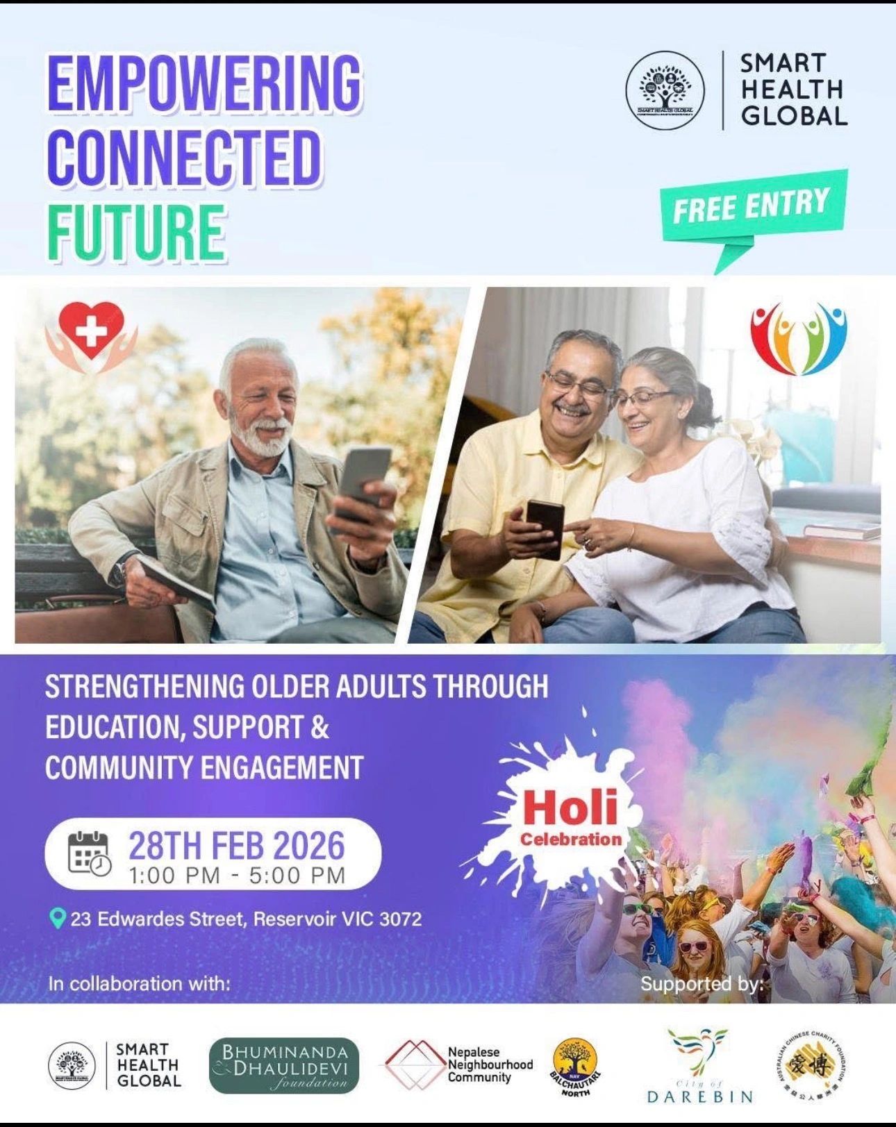 Empowering a Connected Future and Holi Celebration Collaboration with Smart Health Global