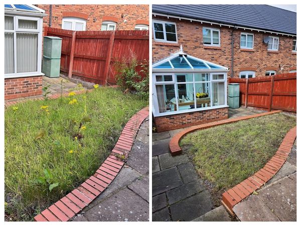 Lawn Brick Wall Patio