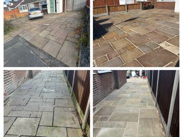 jetwashed and re-pointed indian stone