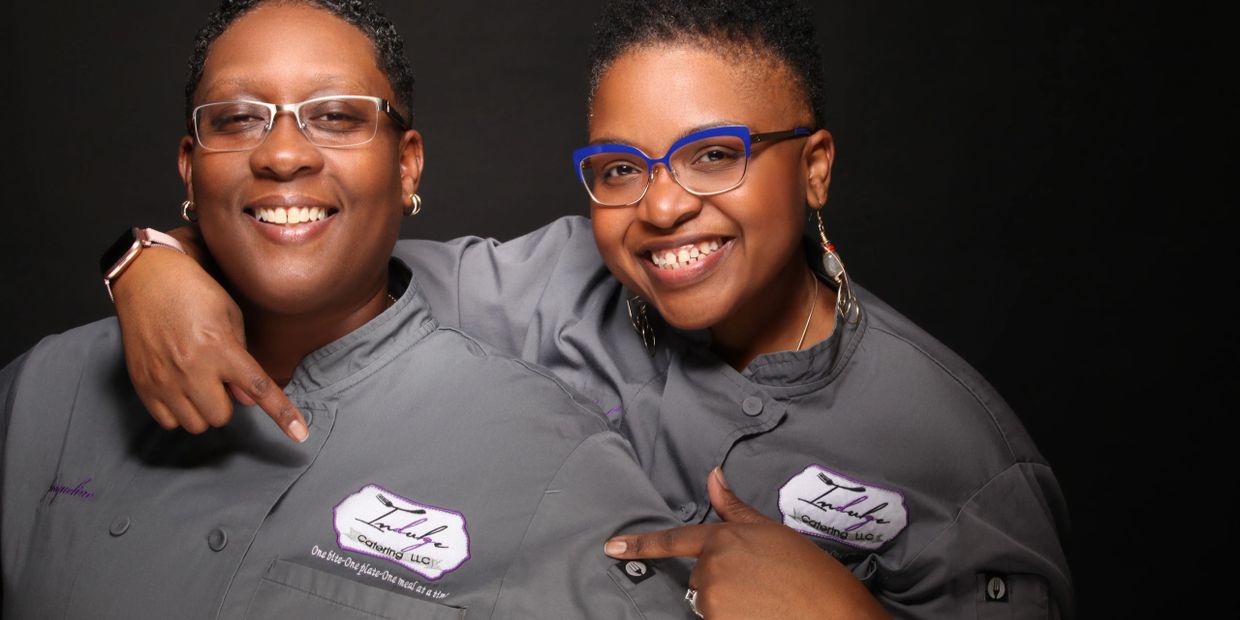 Executive Chef Queen Precious-Jewel Earth Zabriskie, Sous Chef Jacqueline "Jay" White. Indulge Catering, LLC Team