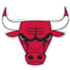 Chicago Bulls logo with a fierce red bull's head and sharp horns.