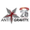 Logo celebrating 25 years of AntiGravity with a star and silhouette.