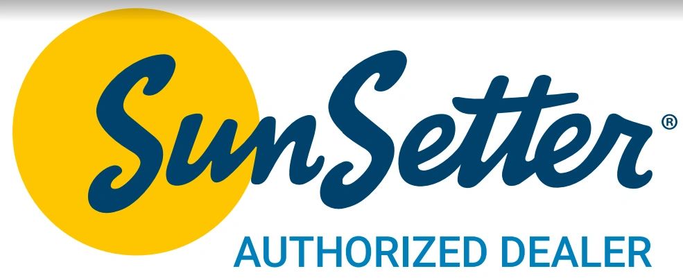 SunSetter Authorized Dealer logo in yellow and blue