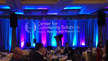 Center for Community Solution Event. Lighting and sound for 4000 x 4000 foot ball room