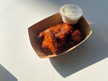 smoked chicken wings, amazing barbecue catering option