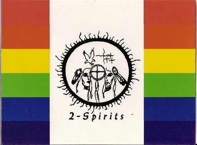 Flag representing 2 Spirits People of the 1st Nations by Art Zoccole