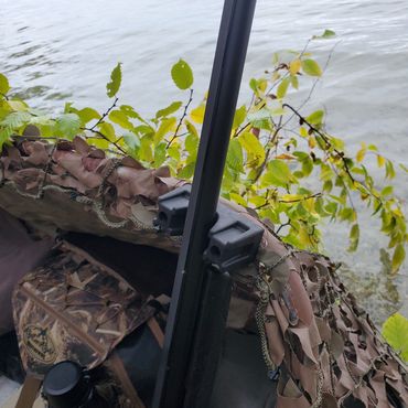 The GRIP even works with steel framed duck blinds of all types, boat, A frame, layout.