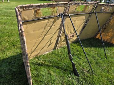 Just use simple zip ties to attach your GRIP to an aluminum frame blind.