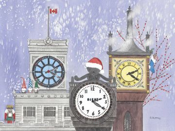 vancouver christmas clocks