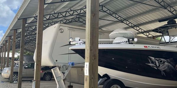 Pole barn with rv and boat storage