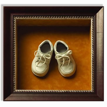 baby shoes framed