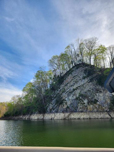 A photo from our boat ride on the lake.