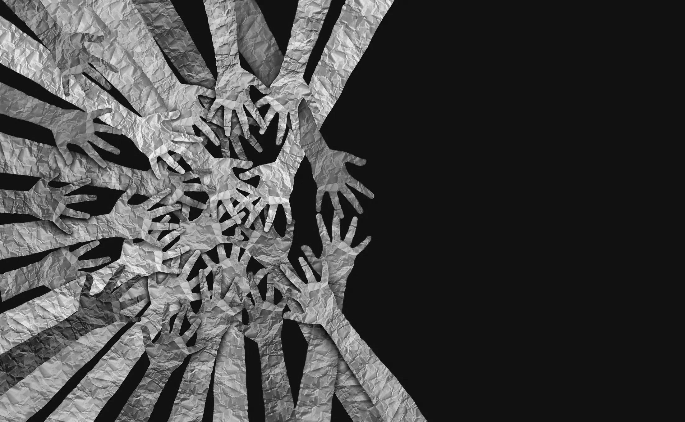 A group of people coming together