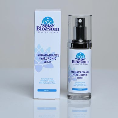 Bottle of Hyaluronic Serum 8 Fl Oz. Trusted Product of Blossom Beauty Skincare in Fort Lauderdale.