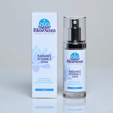 Bottle of Vitamin C Serum 1 Fl Oz. Trusted Product of Blossom Beauty Skincare in Fort Lauderdale FL.