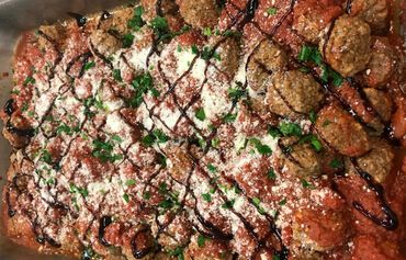 Meatballs and marinara.