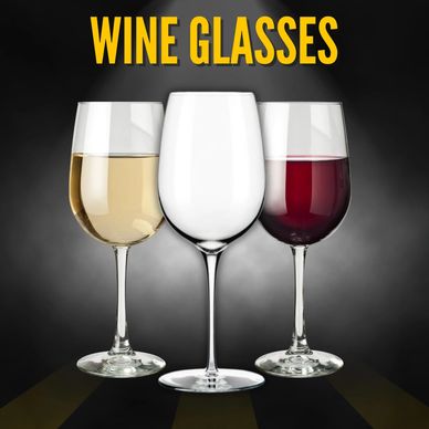 Wine glasses 
Wine glass
Wine glass rental 
Red wine
White wine
