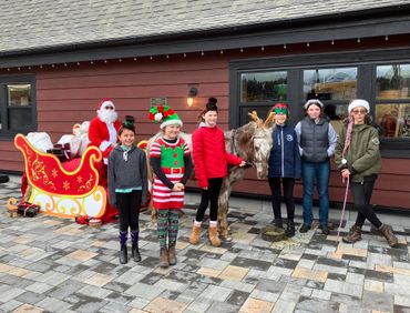 Christmas pony and santa