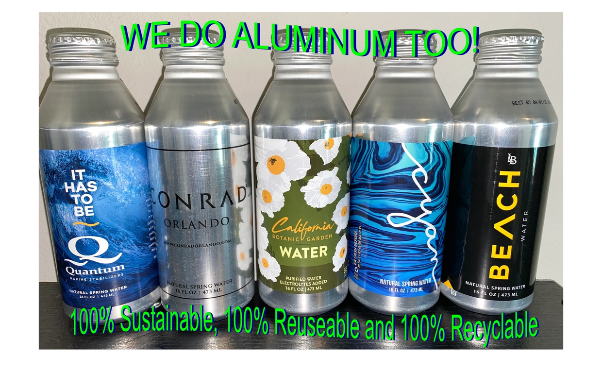 Custom Branded Bottled Waters in 100% sustainable and reusable aluminum cans