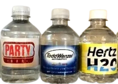 Custom Branded Water, Logo Bottled Water, Private Label Bottled Water in 8oz BPA free Bottles.