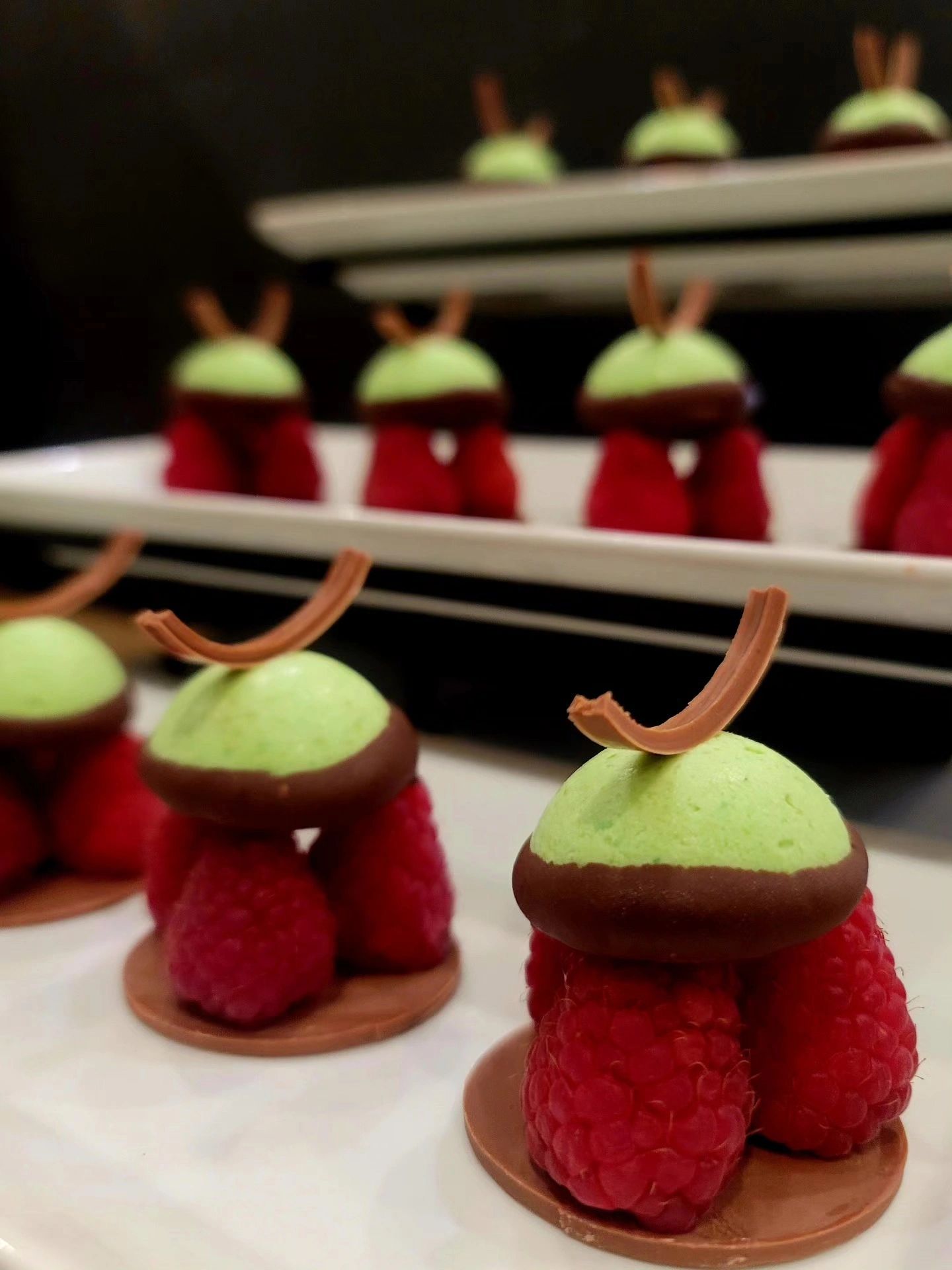 Raspberry Pistachio Mousse Sfera Trio