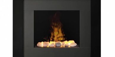 Save space with a wall mount electric fireplace