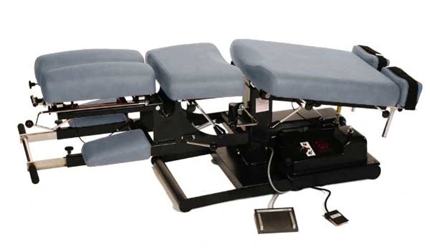 Titan 7 series automatic flexion distraction chiropractic table from Woodgrove Services.