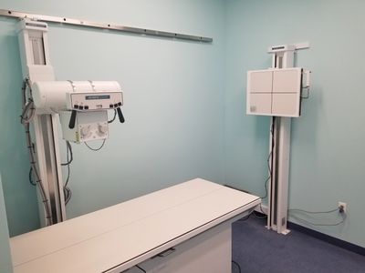 X-ray room installed by Omni Imaging with assistance from Woodgrove Services.