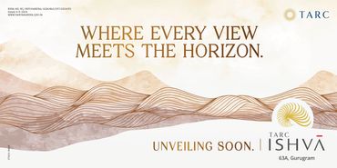 Advertisement for TARC Ishva with a horizon view theme.
