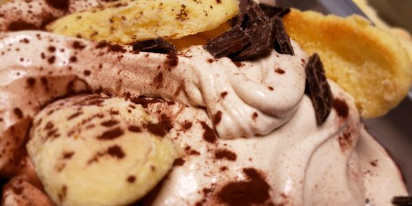 Homemade tiramisu gelato