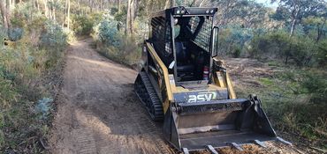 Track excavations and clearing