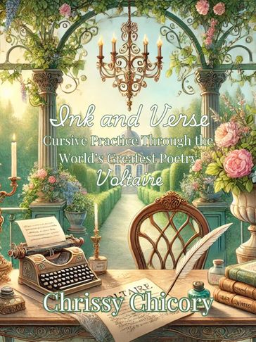 Ink and Verse handwriting workbook featuring Voltaire’s poetry by Chrissy Chicory