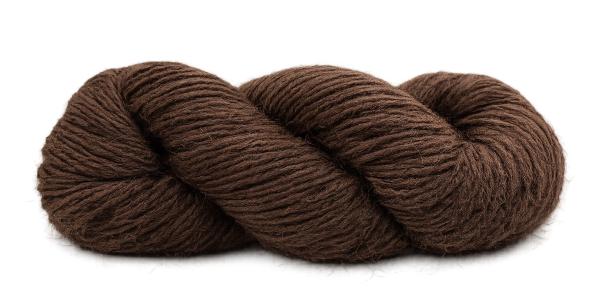 A skein of brown yarn.
