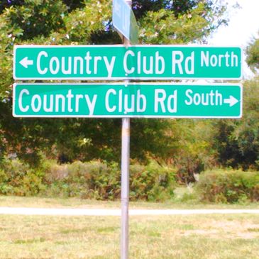 Country Club Road Sign