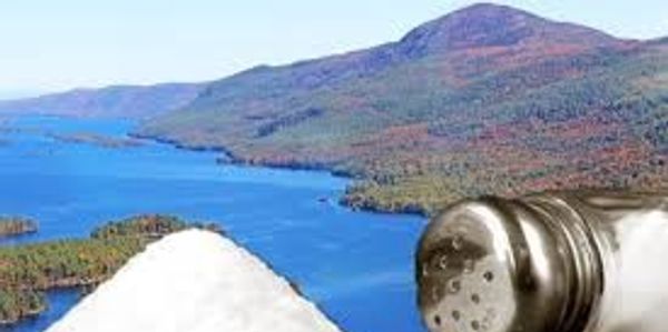 Salt in Big Cottonwood Creek, Utah