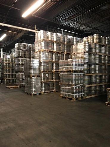 Beer Kegs Palletized