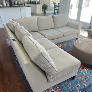 This is a sectional sofa that we brought to donation.