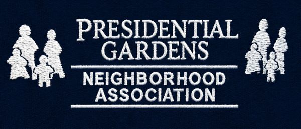 Logo of the Presidential Gardens Neighborhood Association.