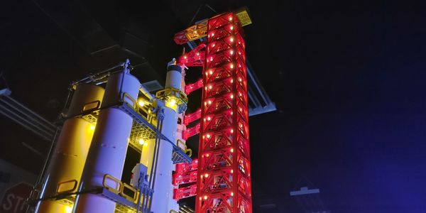 Lego Saturn v Launch Tower with LED lights