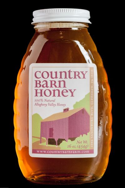 Country Barn Farm Allegheny Valley Honey available in 16 ounce jars. Photo credit: Dan Dexter