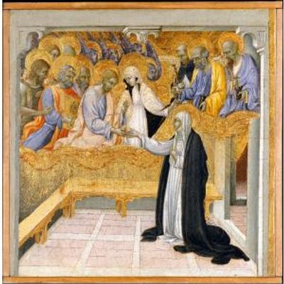 The Mystic Marriage of St. Catherine of Siena by Giovanni di Paolo di Grazia. c. 1450