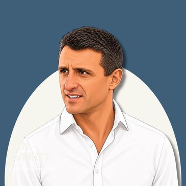 Portrait of a man wearing a white shirt.