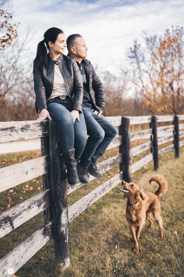 Couple and a dog